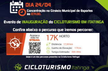 PASSEIO CICLÍTISCO - 5ª EDIÇÃO & INAUGURAÇÃO DO CICLOTURISMO DE ITATINGA