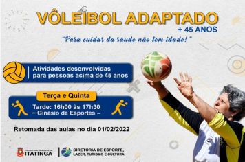 RETOMADA DAS AULAS DE VOLEIBOL ADAPTADO