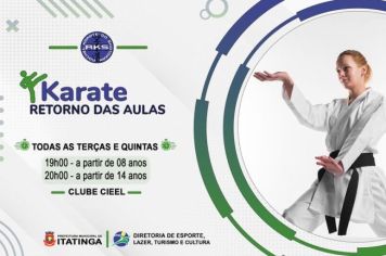 RETOMADA DAS AULAS DE KARATE