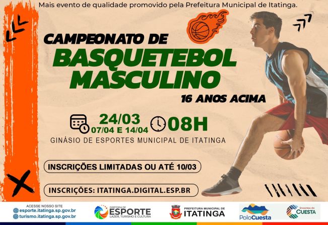 Participe da Campeonato de Basquetebol Adulto!