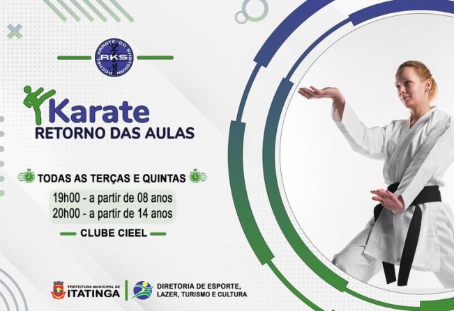 RETOMADA DAS AULAS DE KARATE