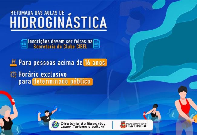 RETOMADA DAS AULAS DE HIDROGINÁSTICA
